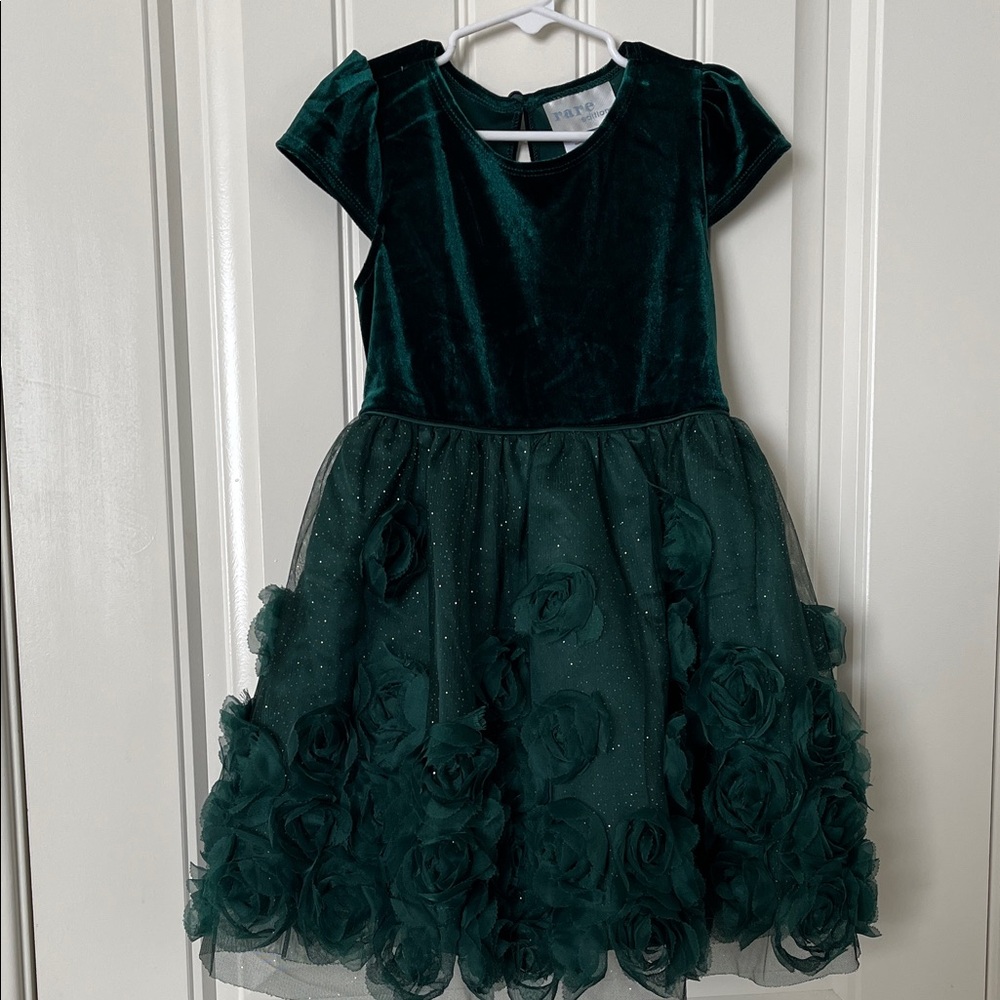 Rare Editions Teal Velvet Dress